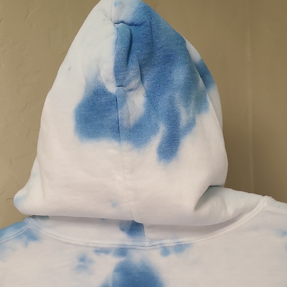 Cup Noodles X Hello Kitty Blue Pink White Tie Dye Cup Noodles Hoodie XL - Picture 10 of 14